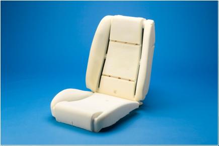 Cold cure moulded car seat cushions