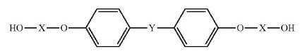 General structure of the mesogenic diol of the invention